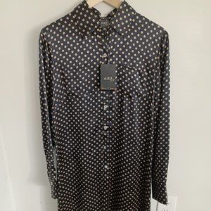 100% Silk ABS Shirt Dress